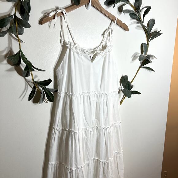 Charlie Holiday Senorita White Cotton Maxi Dress LAST CALL - Picture 2 of 12
